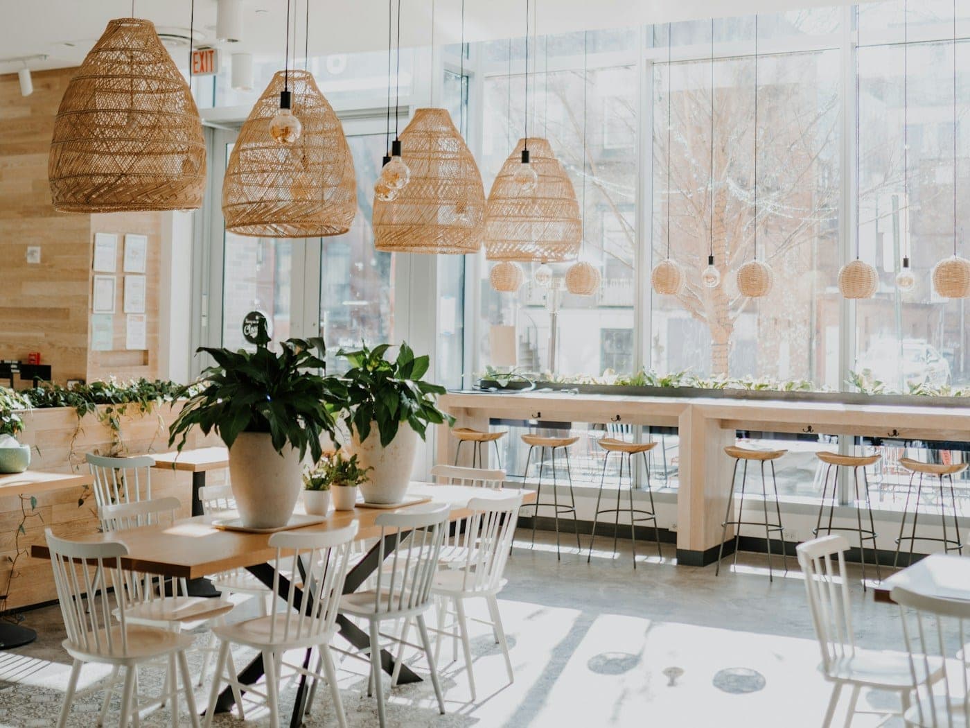 Set table in a warmly lit dining room